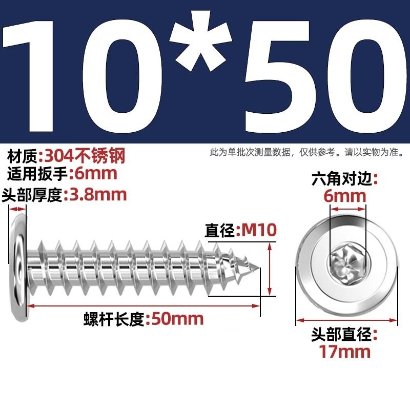 黑色304不锈钢倒边内六角自攻螺钉大平头薄头家具螺丝M2M3M4M5-M8|undefined