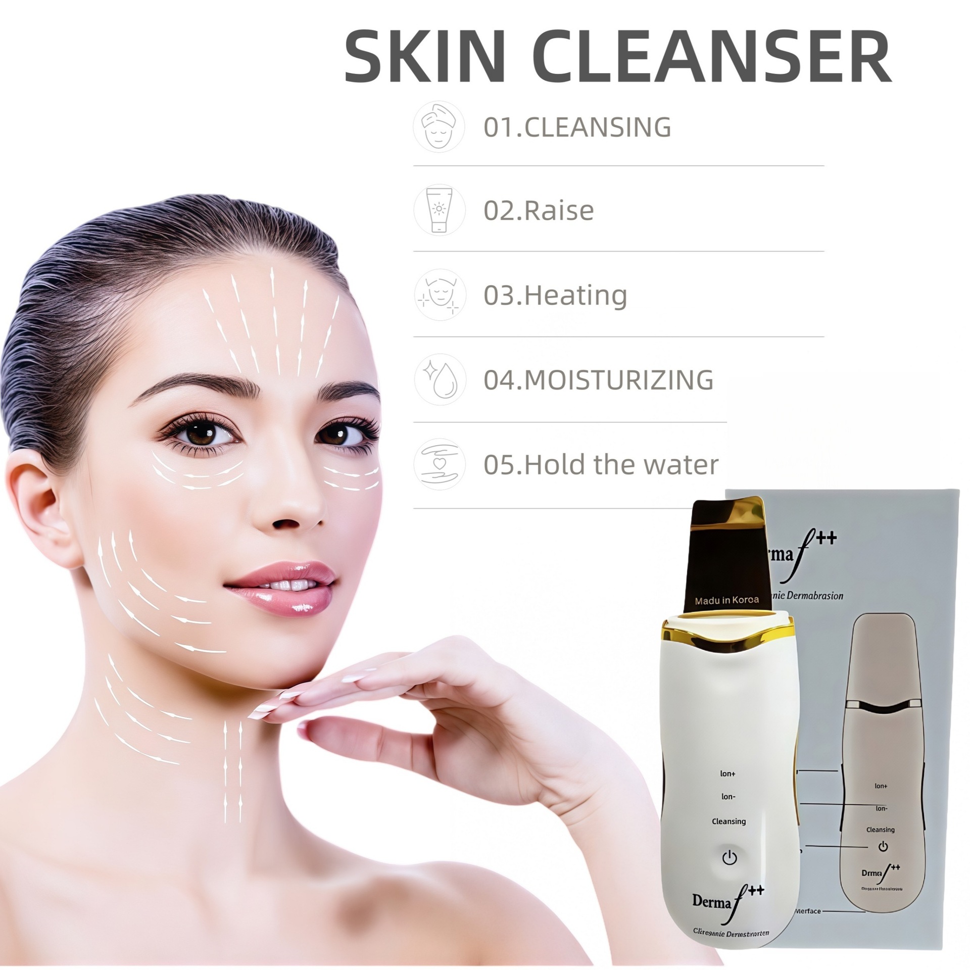 Grenzüberschreitendes neues Blackhead-Remover-Gerät tragbares elektrisches Schönheitsgerät zur Porenreinigung und Mitesserentfernung Ultraschall-Gesichtsreinigungsgerät Herstellergroßhandel