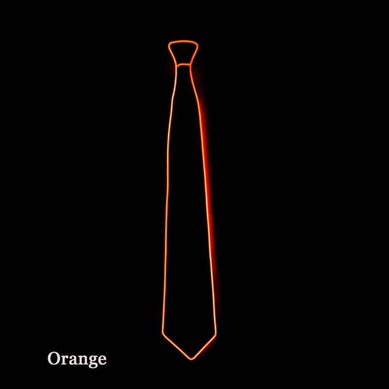 Corbata luminosa EL suministros para Halloween fiesta LED corbata brillante luminiscente al por mayor