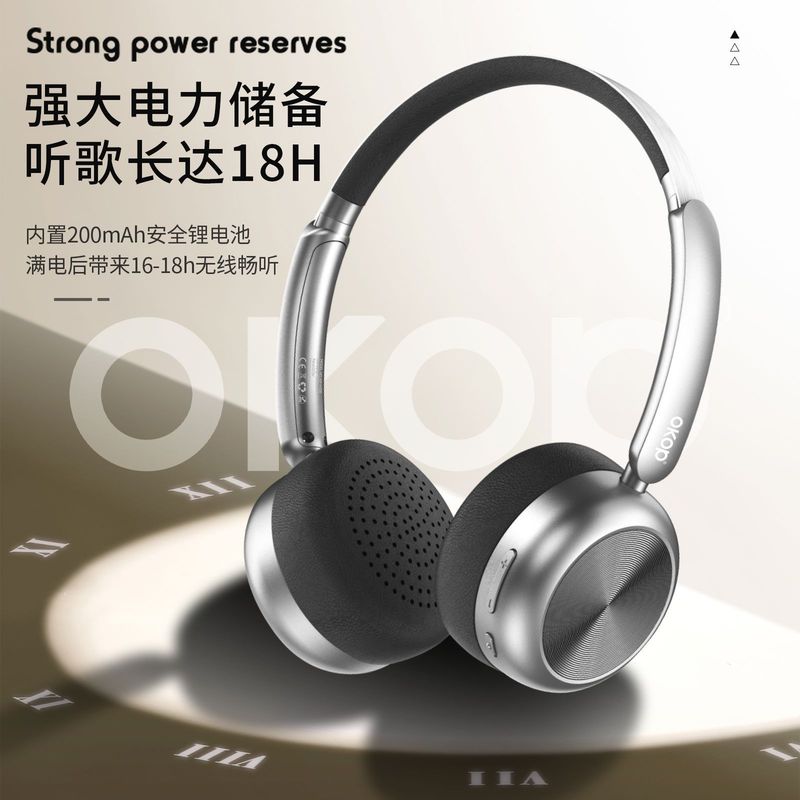H106蓝牙耳机头戴式跨境新款复古穿搭主动降噪高颜值超长续航轻巧|undefined