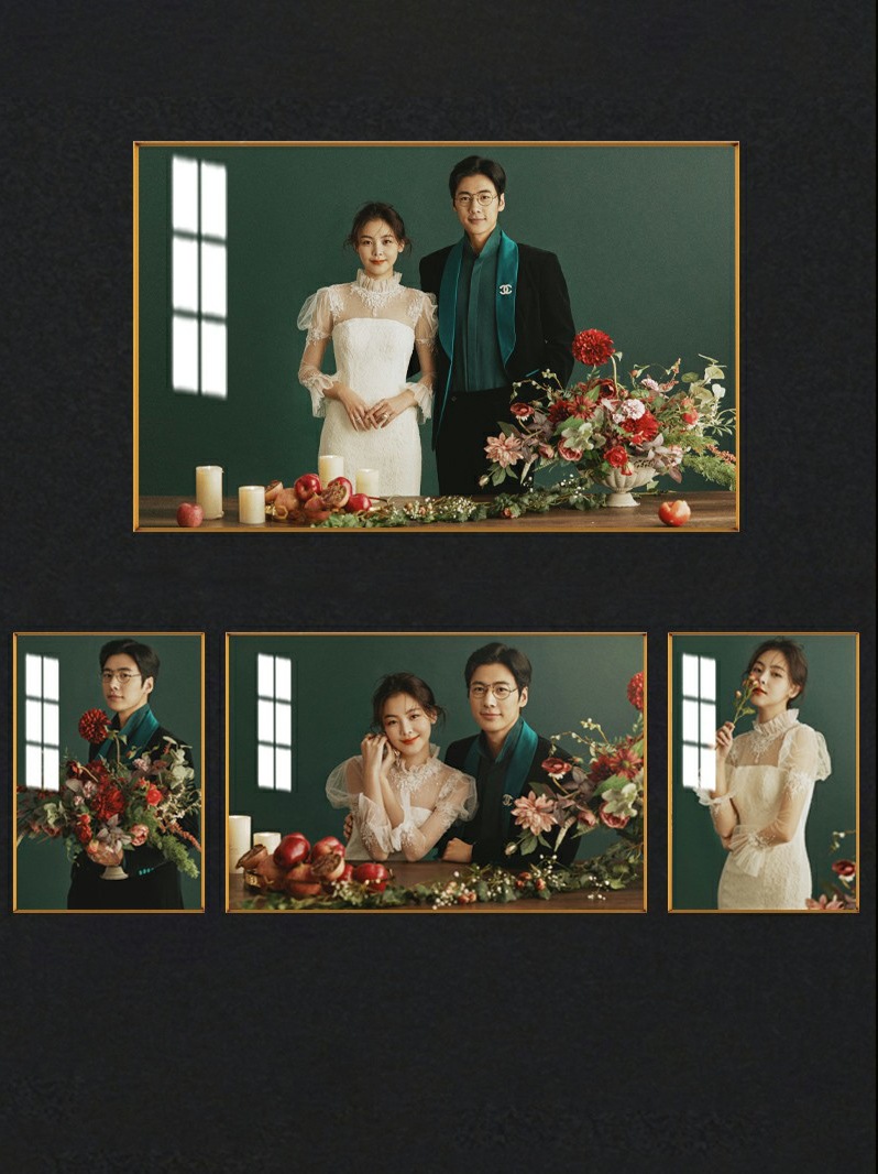婚纱照相框挂墙大尺寸组合套装结婚照放大相片全家福水晶