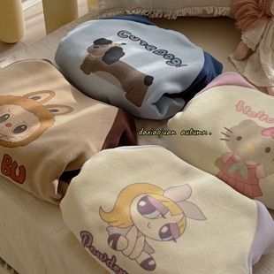 Large and Small Rolls of Kidsren's Autumn and Winter New Style Fleece-Lined and Thickeneded Olympiad Hooded Outwears Baby Kindergarten Trendy Tops