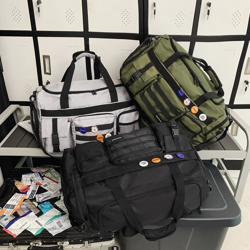 Sac de voyage d'affaires Harajuku de grande capacité, combinaison de travail sombre, sac à main à bandoulière fonctionnel, sac de sport tendance et cool_voghion.com