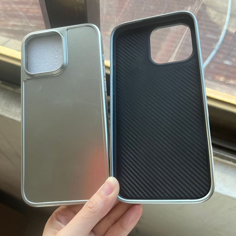電気メッキシルバー iPhone16 溝付きツーインワンレザー接着剤 DIY 大穴素材ミラー保護カバー|undefined