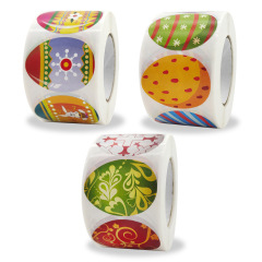 500個卷裝復活節玩具貼紙封口貼感謝工藝品裝飾不乾膠貼紙標籤