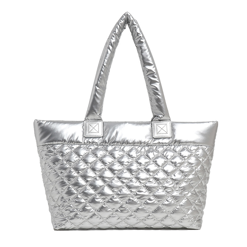 Damentaschen Diamond Tote Bag Damen Große Kapazität Air Sense Daunentasche Pendler Schulter Unterarmtasche_voghion.com