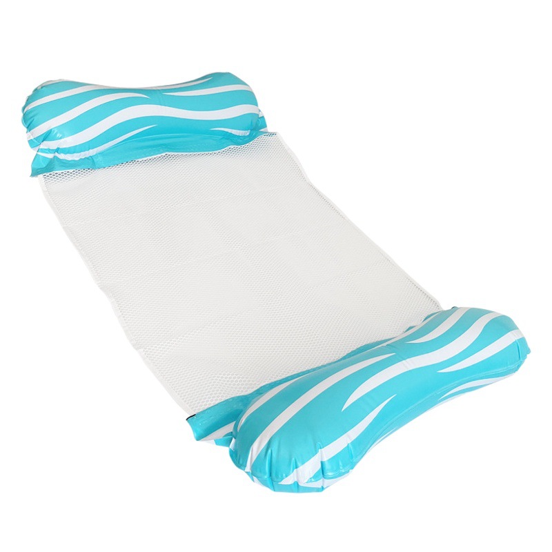 Hamaca inflable con malla plegable de doble propósito respaldo fila flotante reclinable de atracciones de agua sofá cama flotante fila flotante de agua