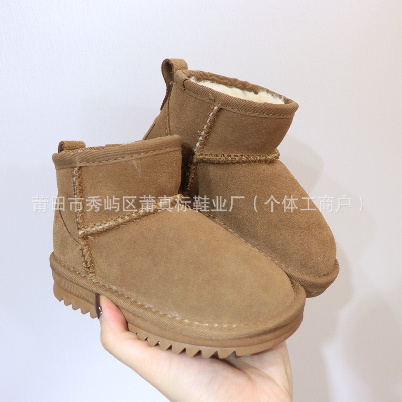莆真标UG家周冬雨同款儿童雪地靴宝宝高帮棉鞋加绒保暖婴儿鞋棉靴|undefined