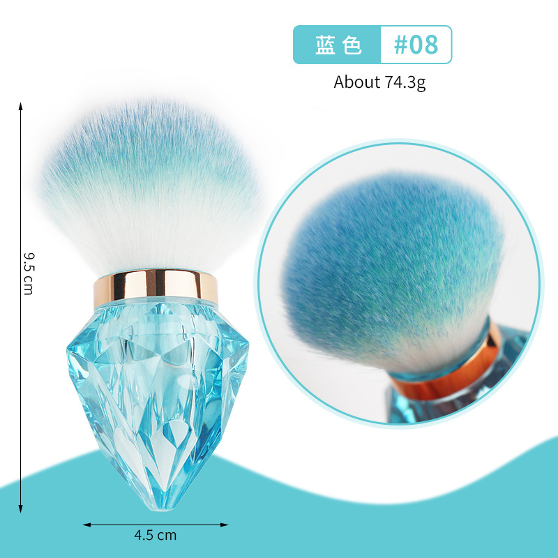 Nuevo cepillo de polvo de manicura transfronterizo tipo reloj de arena cepillo de limpieza de pelo suave herramientas de maquillaje de polvo de limpieza