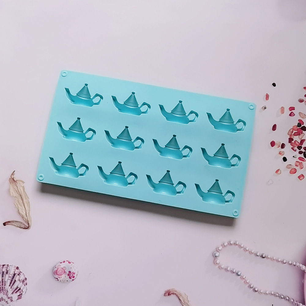 12 tetera 53 molde de silicona pastel helado pudín molde de postre jabón utensilios