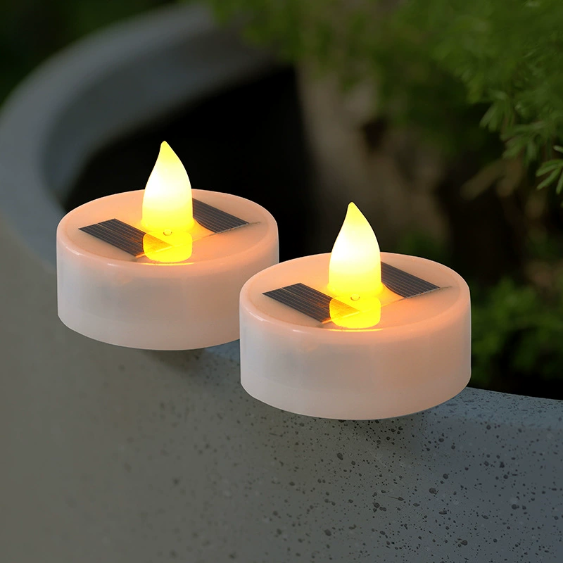 Светодиодная свеча-подсвечник с индивидуальным дизайном, без дыма, искусственная, цифровая, для улицы, рождественское предложение, атмосфера