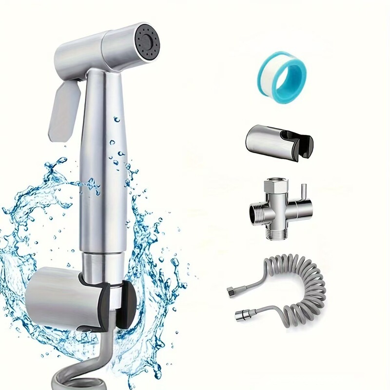 トイレ用コンパニオン、1入口2出口の三角バルブ、トイレ用女性用洗浄器、高圧増圧スプレーガンセット、家庭用ウォーターガン|undefined