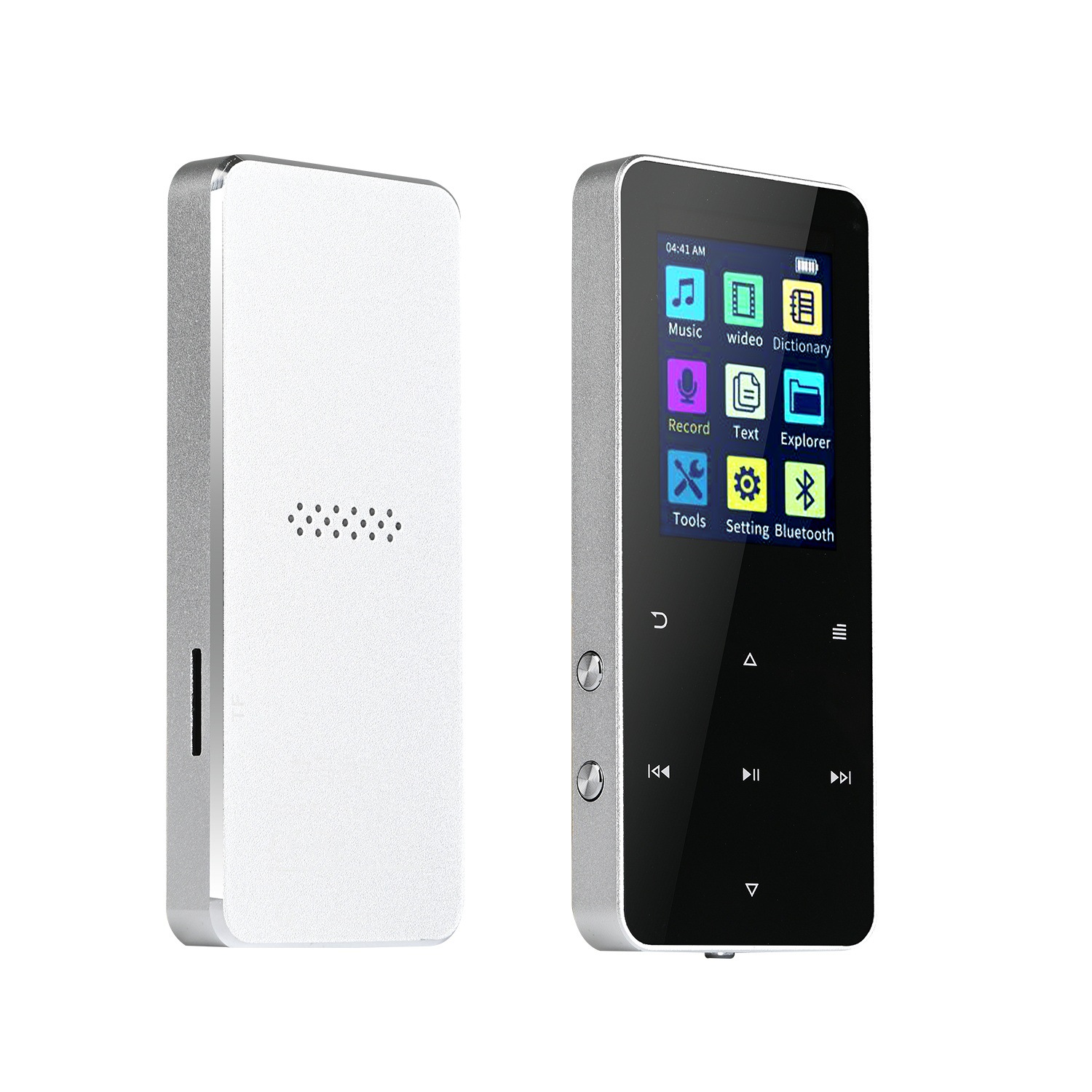 Edición del comercio exterior metal Bluetooth MP3 Walkman incorporado 16GB Tarjeta de inserción MP4 reproductor de música pantalla táctil FM novela