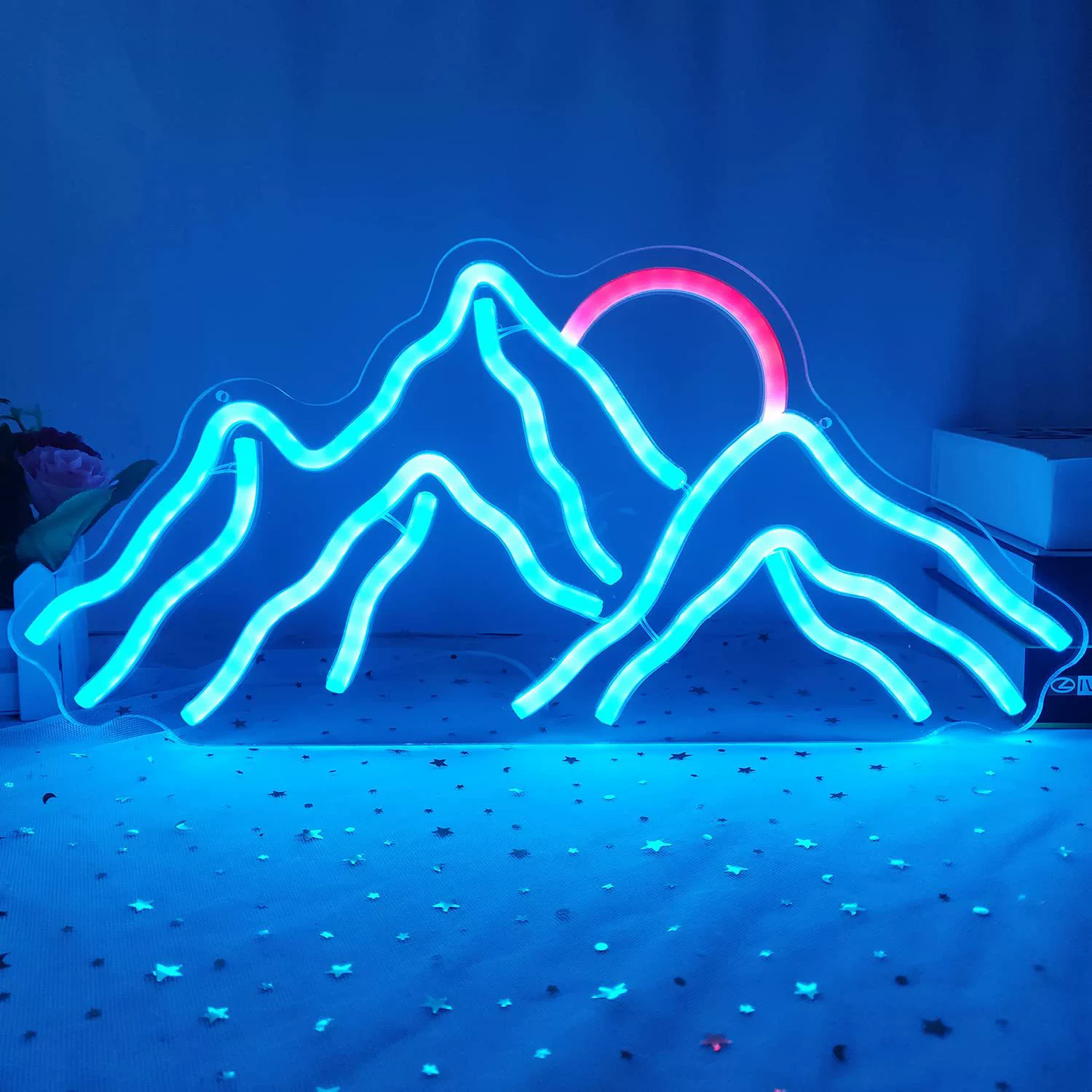 Настенный светильник LED, креативный неоновый ночник для спальни, разные формы, 5В USB или 12В адаптер