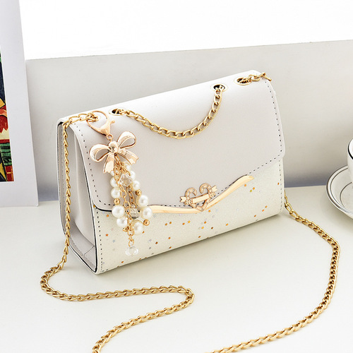 Direct Manufacturer Sales 2025 New Chain Crossbody Bag Korean Version Ins Fashion Versatile High-End Shoulder Bag with Sparkling Trend