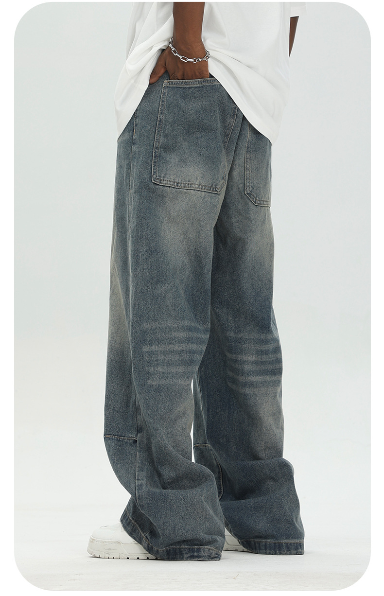 Men's Clothing 2024 new jeans men's summer thin high street loose straight wide leg casual pants_voghion.com
