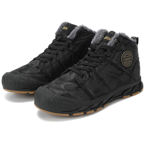 Winter warm padded and thick cotton shoes 2202 low-top ankle boots for men large size snow boots outdoor camping