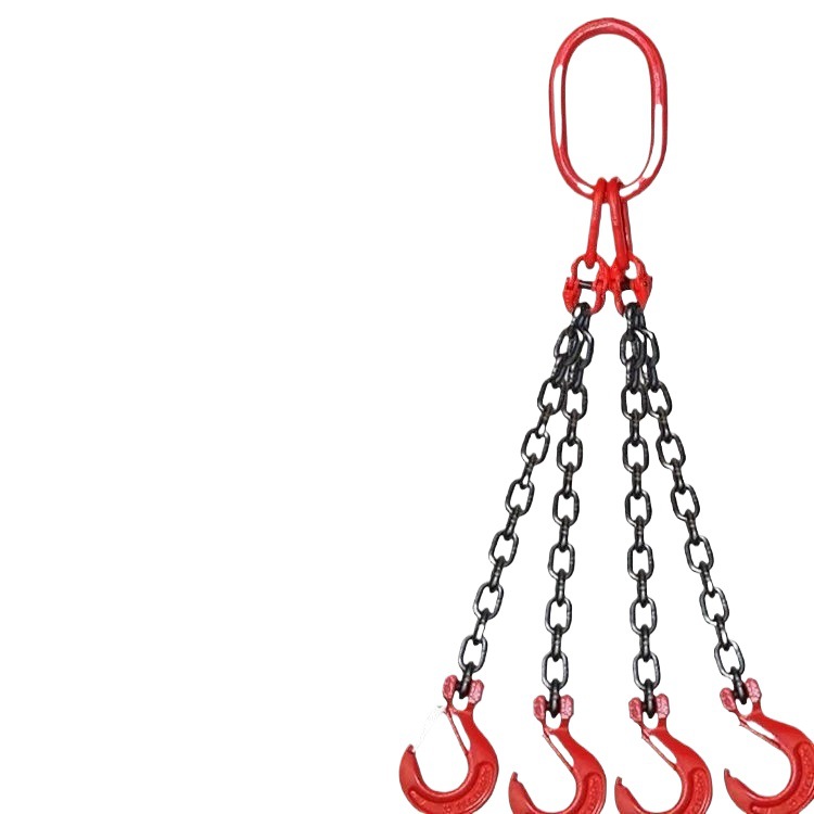 Crane chain sling combination sling, double leg four hook steel bar crane mold hook G80 manganese st
