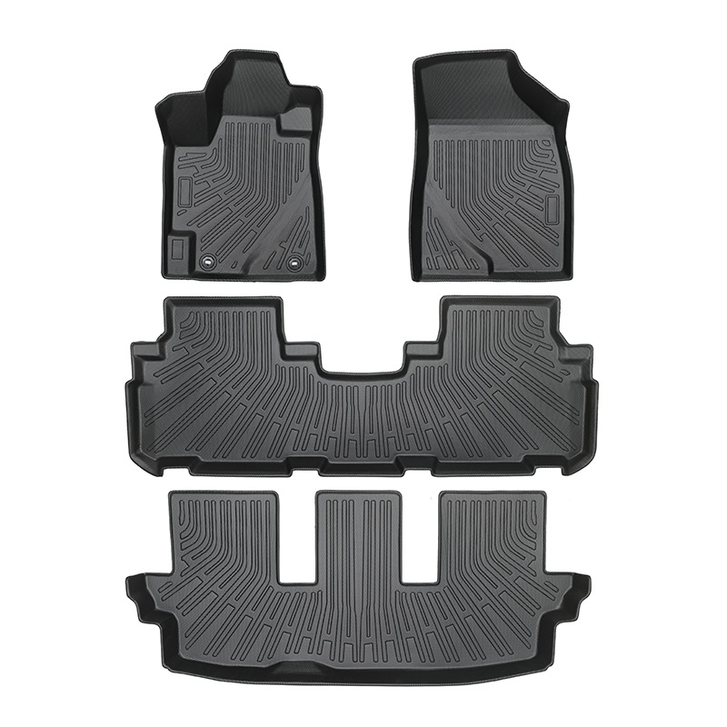 Aplicable a TOYOTA Highlander Fuel 2008 - 2013 3D todo el tiempo TPE cojín de pie de automóvil