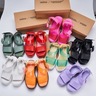 23 New Melisa women's shoes thick sole height increasing jelly shoes summer fashion platform bread casual beach sandals