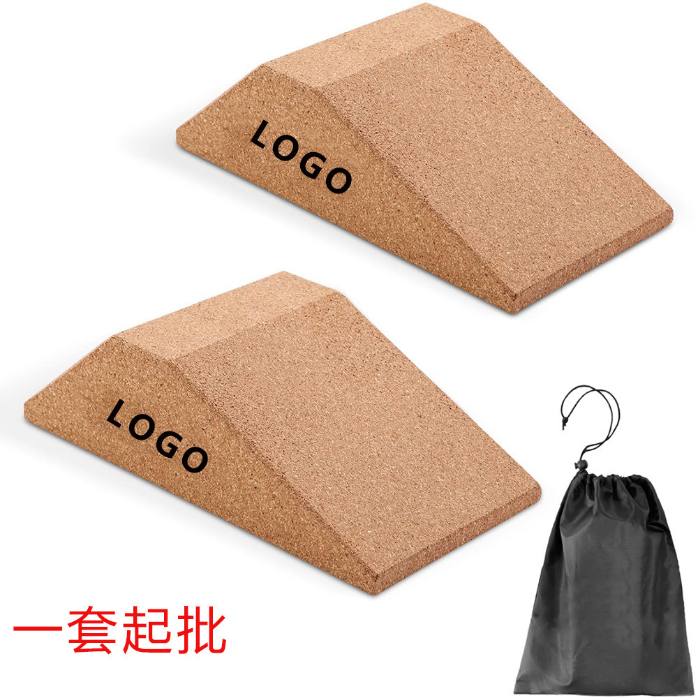 Cork Weightlifting Fitness Mat Foot Exercise Non-Slip Training High Heel Knee Tilt Board Yoga Wood Squat Wedge Block