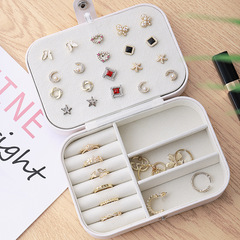 Cross-mirror Korean style simple girly style earring jewelry box earrings ring necklace jewelry storage box small wholesale