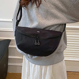 跨境包小众布包小包包女2025新款女包韩版斜挎包时尚单肩包饺子包