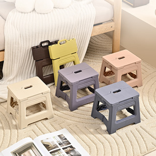 Plastic folding shrink stool adjustable retractable portable outdoor travel fishing chair household plastic stool