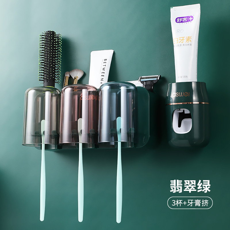 Estante de cepillo de dientes eléctrico montado en la pared baño enjuague bucal Copa ponche-libre cepillo de dientes taza montado en la pared cepillo de dientes taza traje