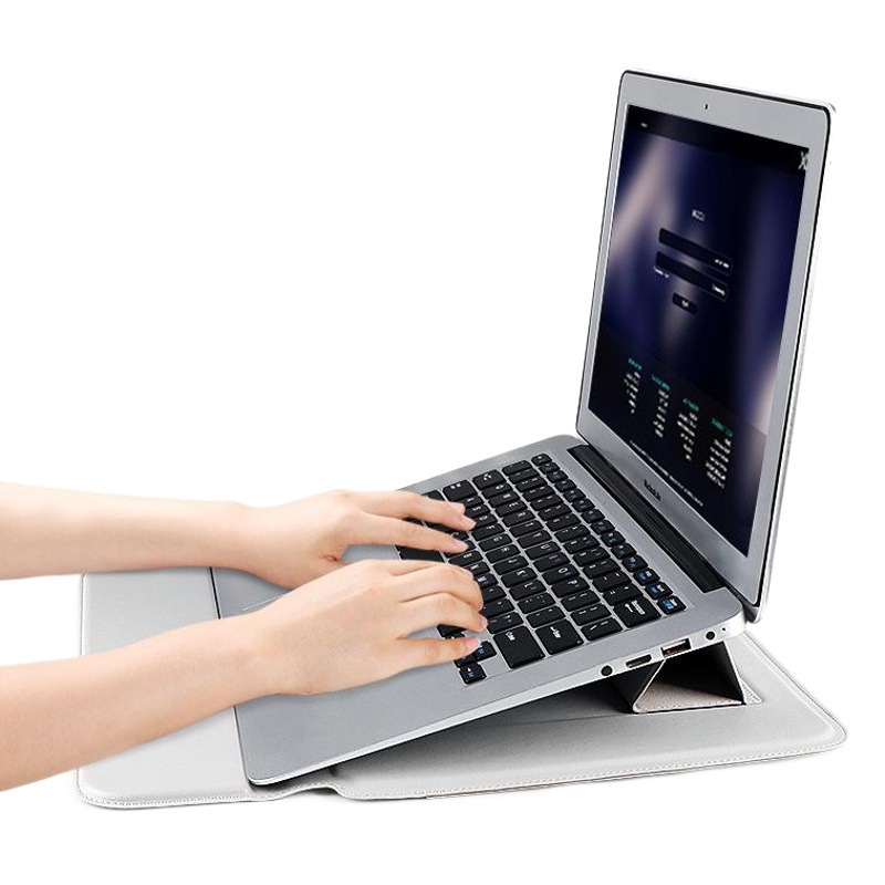 Multifunctional Laptop Inner Bag with Bracket Leather Case Laptop Bracket MacBook 13.456 Inch pro