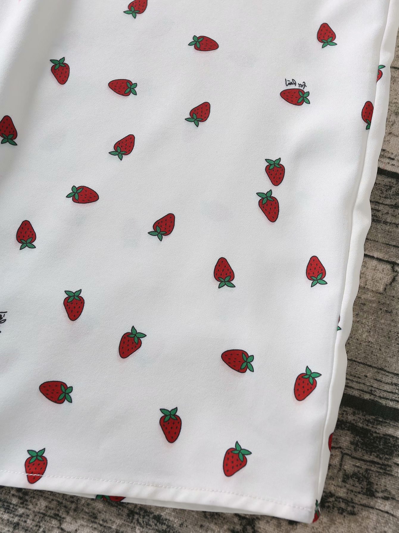 strawberry print dress nihaostyles clothing wholesale NSAM72090