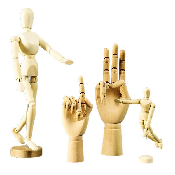 Creative wooden movable puppet