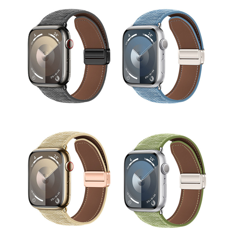 Suitable for Apple Watch Iwatch11/10/Ultra3 Generation Denim Magnetic Buckle Waterproof Wristband