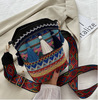 Fashionable demi-season ethnic one-shoulder bag, woven shoulder bag, 2020, ethnic style