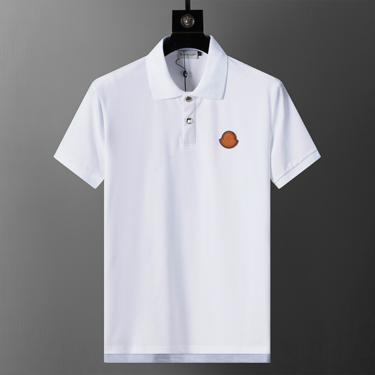 Cross-border versión correcta 26 nuevo polo para hombres color sólido negocios Jacquard casual con solapa de punto manga corta 1