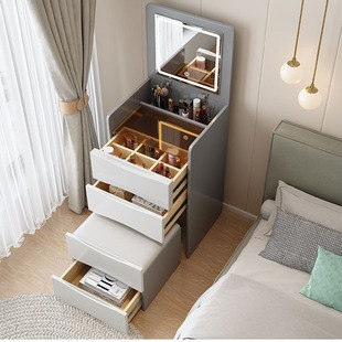 Modern Simple Multifunctional Flip-Top Cream Style Internet Celebrity Storage Cabinet Integrated Makeup Table Small Apartment Dressing Table