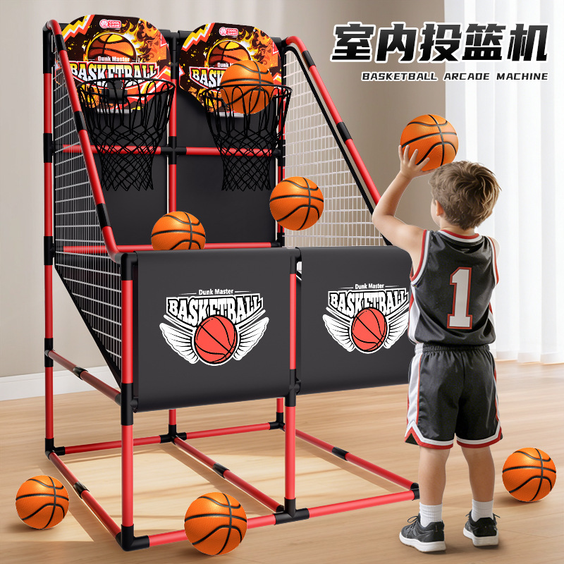 Basketball Training Shooting Machine for Children, Movable Indoor and Outdoor Basketball Sports Equipment, Extra-Large Parent-Child Toy