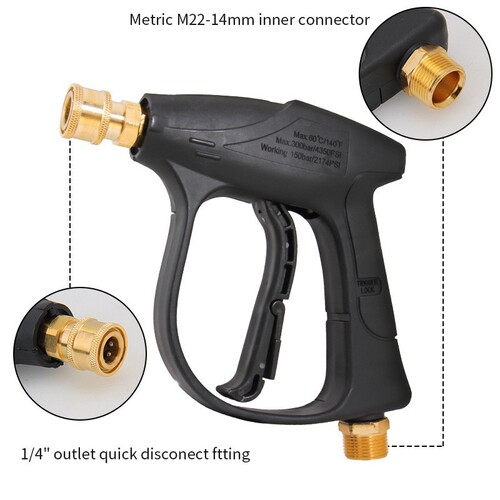 Factory direct sales cross-border supply high-pressure car wash water gun cleaning machine accessories multi-functional household artifact spray gun short gun
