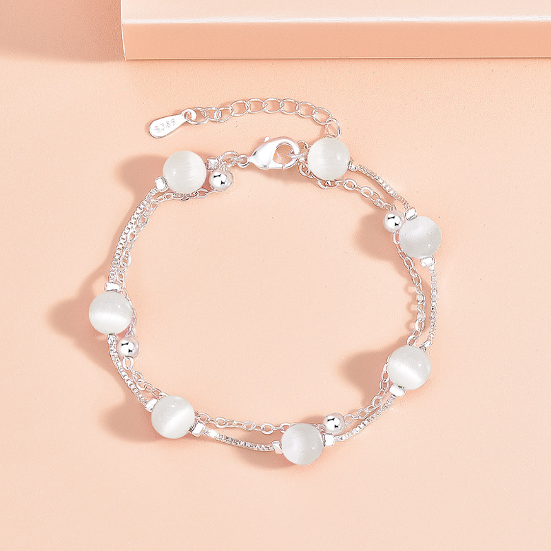 猫眼石-银色 - 龙虾扣