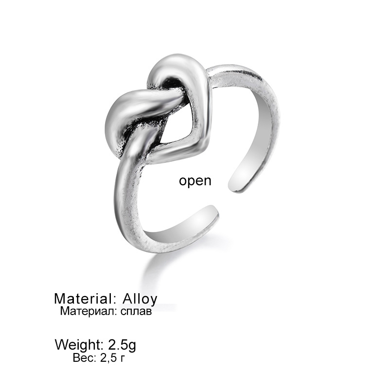 European And American Exaggerated Animal Ring Alloy Distressed Joint Ring Cross-border Metal Open Ring Frog Snake-shaped display picture 2