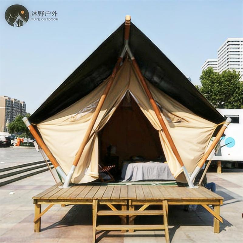 Muye al aire libre pequeña tienda de campaña Hotel invierno a prueba de lluvia sol-prueba camping Hotel tienda engrosada un dormitorio una sala de estar