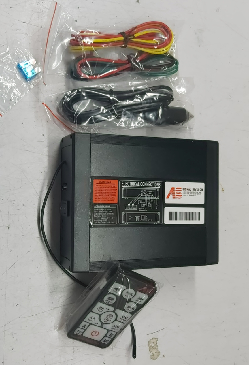 Vehicle-Mounted Alarm System with Wireless Remote Control, Loudspeaker, High-Pitched Siren 920Bkg-Mp3+ Stainless Steel Horn
