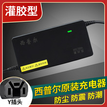 西普尔适用于雅迪Y孔电动车充电器48v12ah60v20ah铅酸Y型72v32A