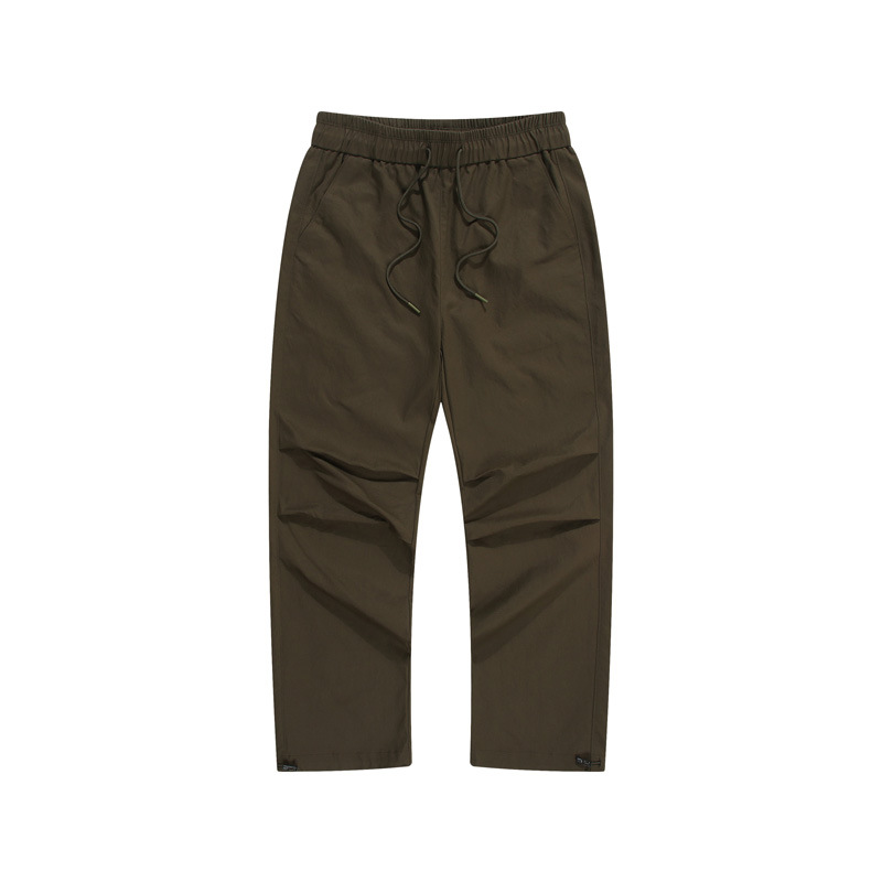 Men's Washed Drape American Outdoor Climbing Pants with Drawstring and Ankle-Tied Casual Pants, Trendy Brand Hong Kong Style 2024 Spring and Autumn Cool Jacket for Men, High Street Japanese Harajuku Style Korean Fashion Loose Jacket