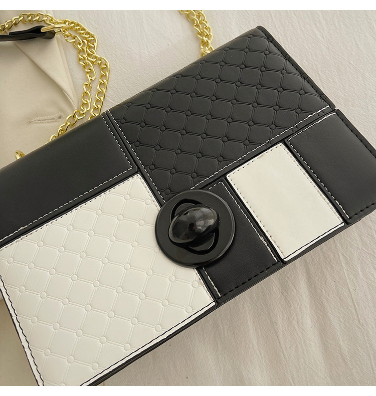 Piccola borsa a tracolla quadrata con catena borsa elegante_voghion.com