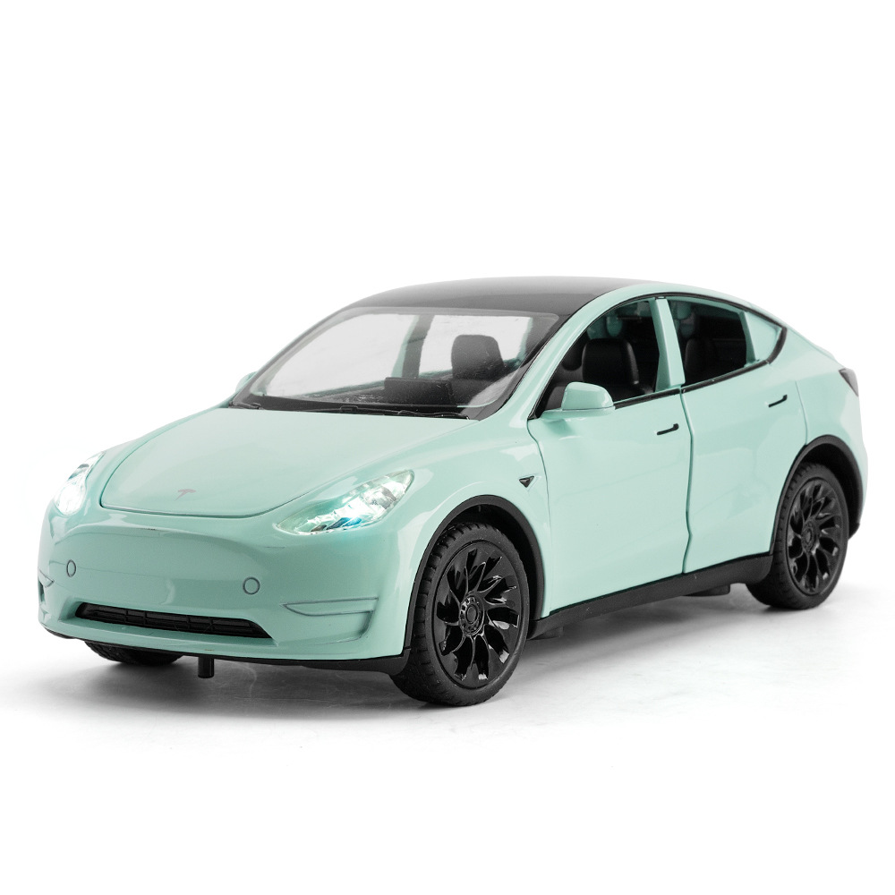 Boxed 1:24 Scale Tesla Model Y Alloy Car Model Display Piece for Children Toys Drop Shipping