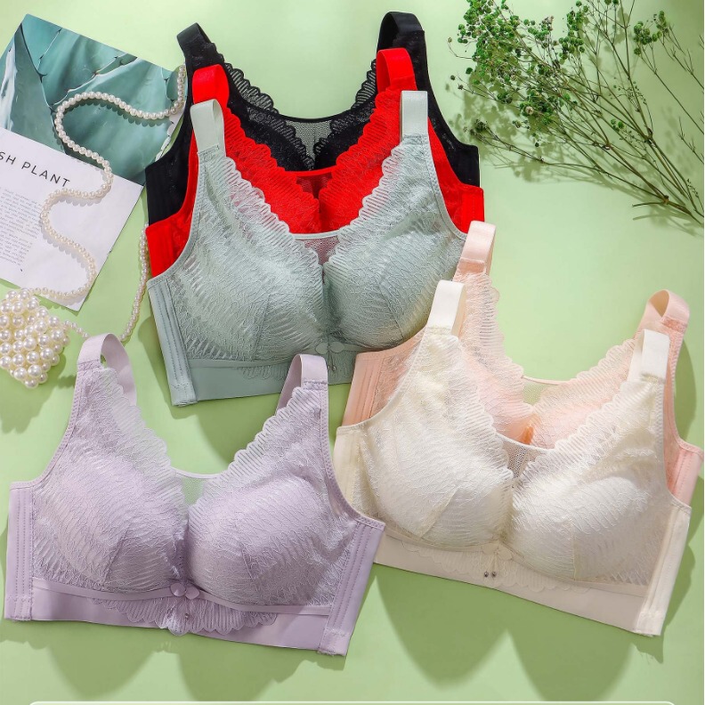 3058 lace plus size large cup thin C cup vest tube top anti-exposure stock bra breast-receiving large chest underwear