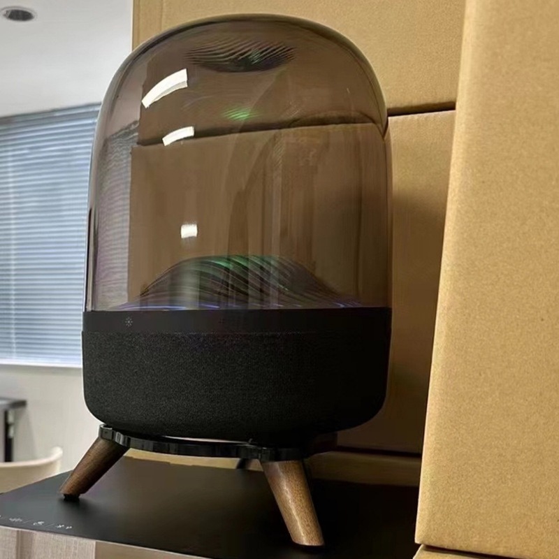 Kd-10 Glass Bluetooth Speaker with Heavy Bass and Stunning Sound Quality for Home Computer, Laptop, Desktop Stereo Sound System