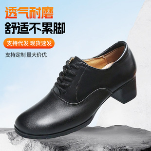 Manufacturer Wholesale Spring and Summer New Leather Shoes for Women, Genuine Leather Mid-Heeled Women's Shoes, Comfortable and Not Tiring for Feet, Formal Shoes for Civil Servants