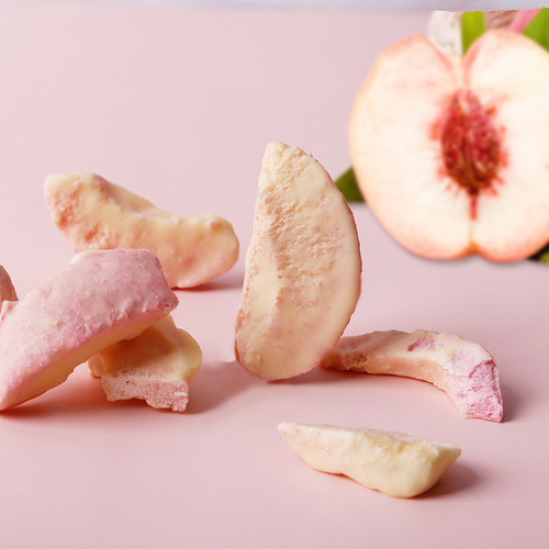 Fasimiyu manufacturer wholesale freeze-dried peaches dried FD peaches wholesale crispy white peaches dried fruit snacks